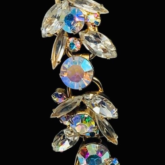 Vintage Juliana Clear and AB Rhinestone Link Bracelet - Picture 2 of 5